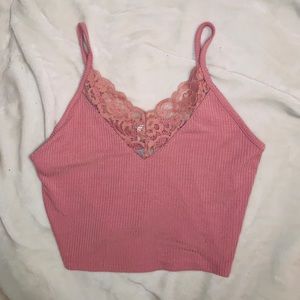 Pink cropped top